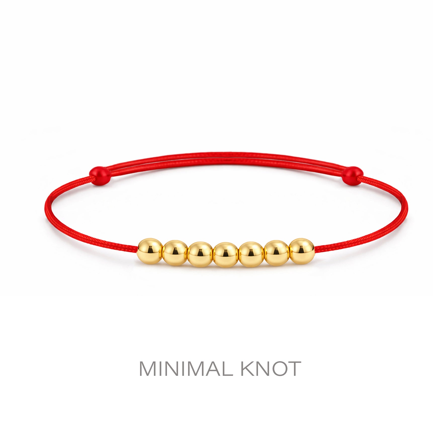 14K Solid Gold 7 Day Good Luck Red String Bracelet 7 Day Good Luck